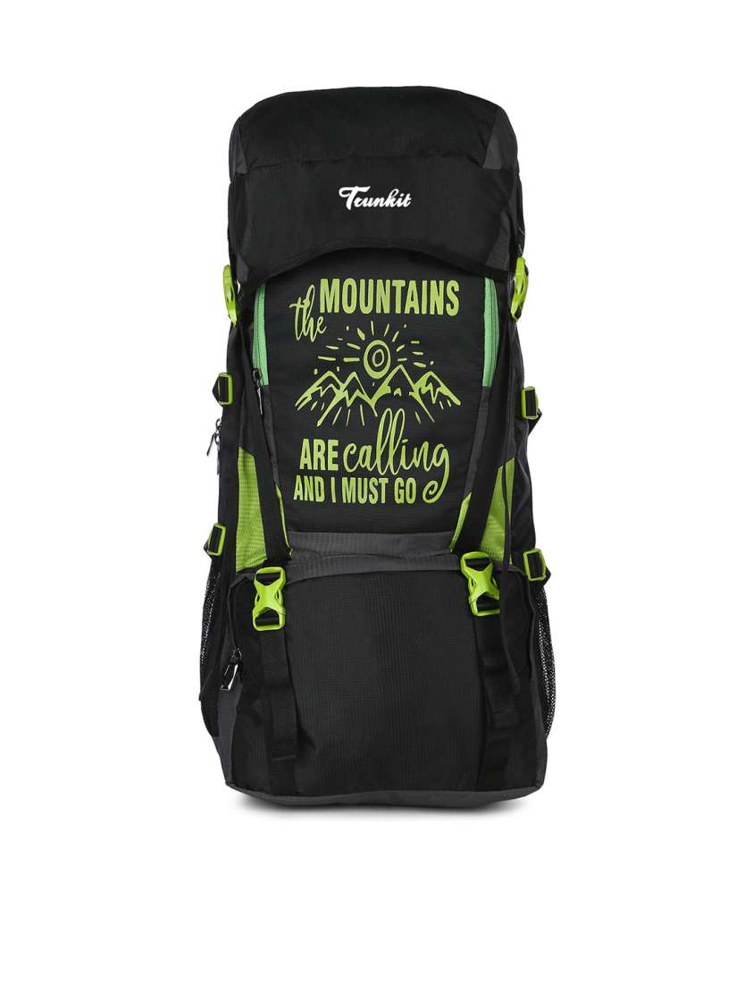 Buy TRUNKIT Black Green Printed Waterproof Rucksack Rucksacks for Unisex 17693942 Myntra