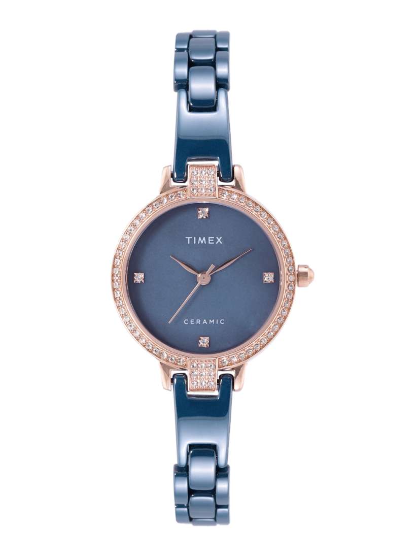 Buy Timex Women Blue Mother of Pearl Dial Blue Ceramic Butterfly Style Straps Analogue Watch Watches for Women 17697672 Myntra