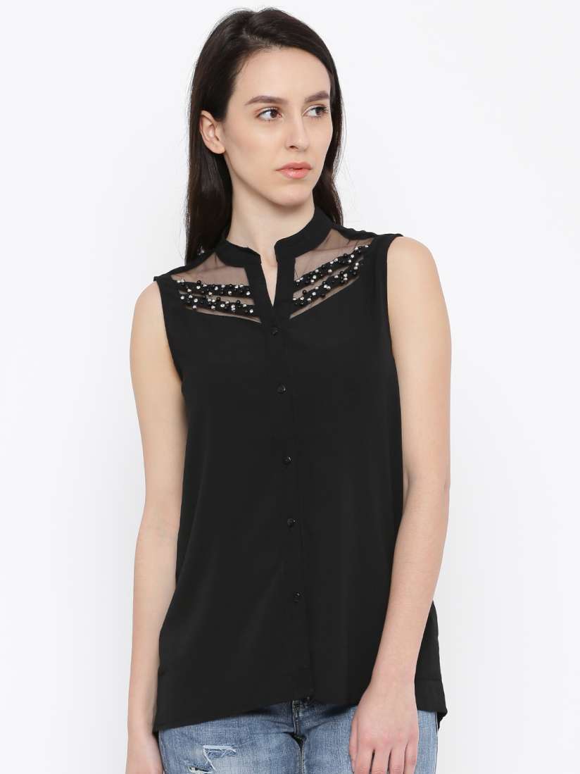 Buy Deal Jeans Women Black Shirt Style Top Tops for Women 1769781 Myntra