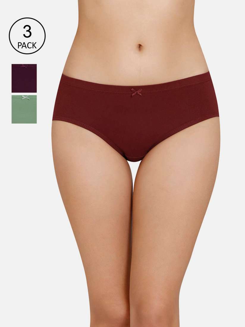 Buy Amante Women Pack Of 3 Solid Mid Rise Hipster Briefs Briefs for Women 17698486 Myntra