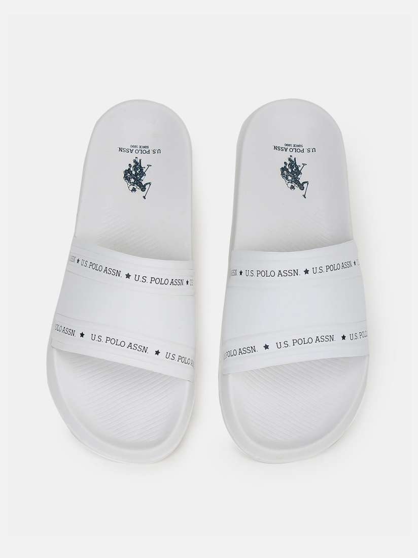Buy U S Polo Assn Men Off White Printed Room Slippers Flip Flops for Men 17713152 Myntra