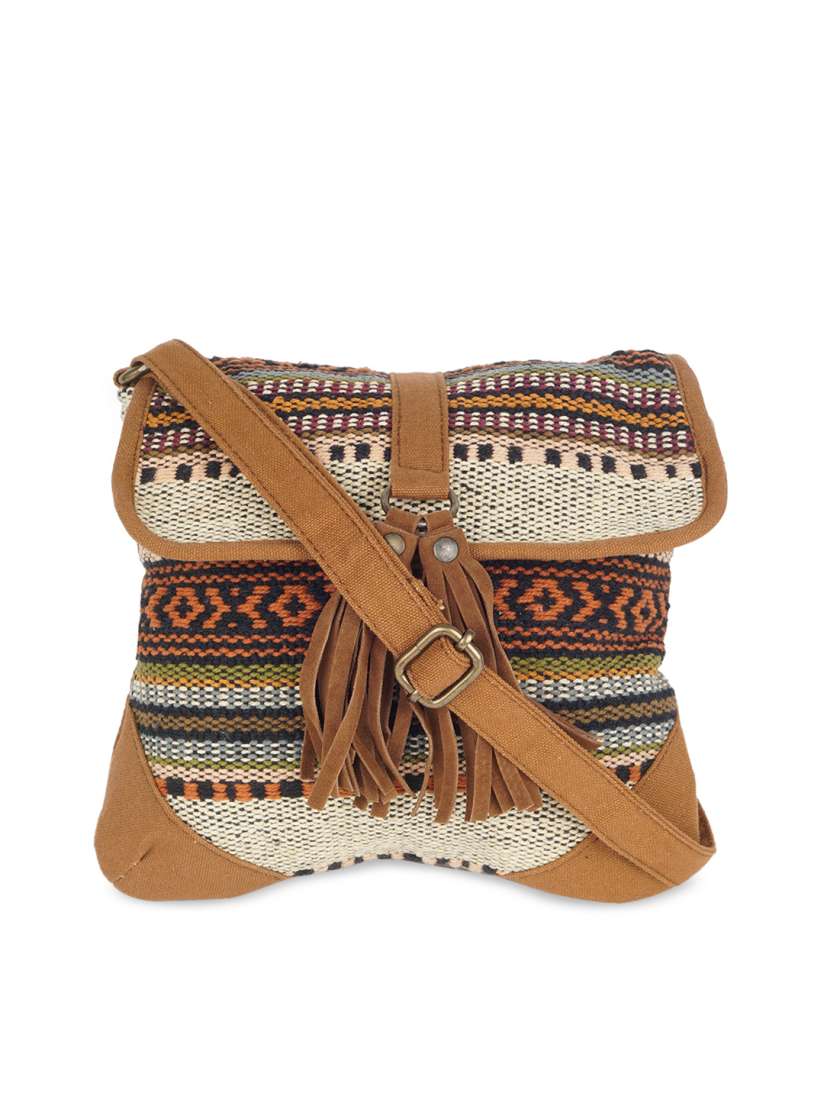 Buy Kanvas Katha Multicoloured Structured Sling Bag with Cut Work Handbags for Women 17713438 Myntra