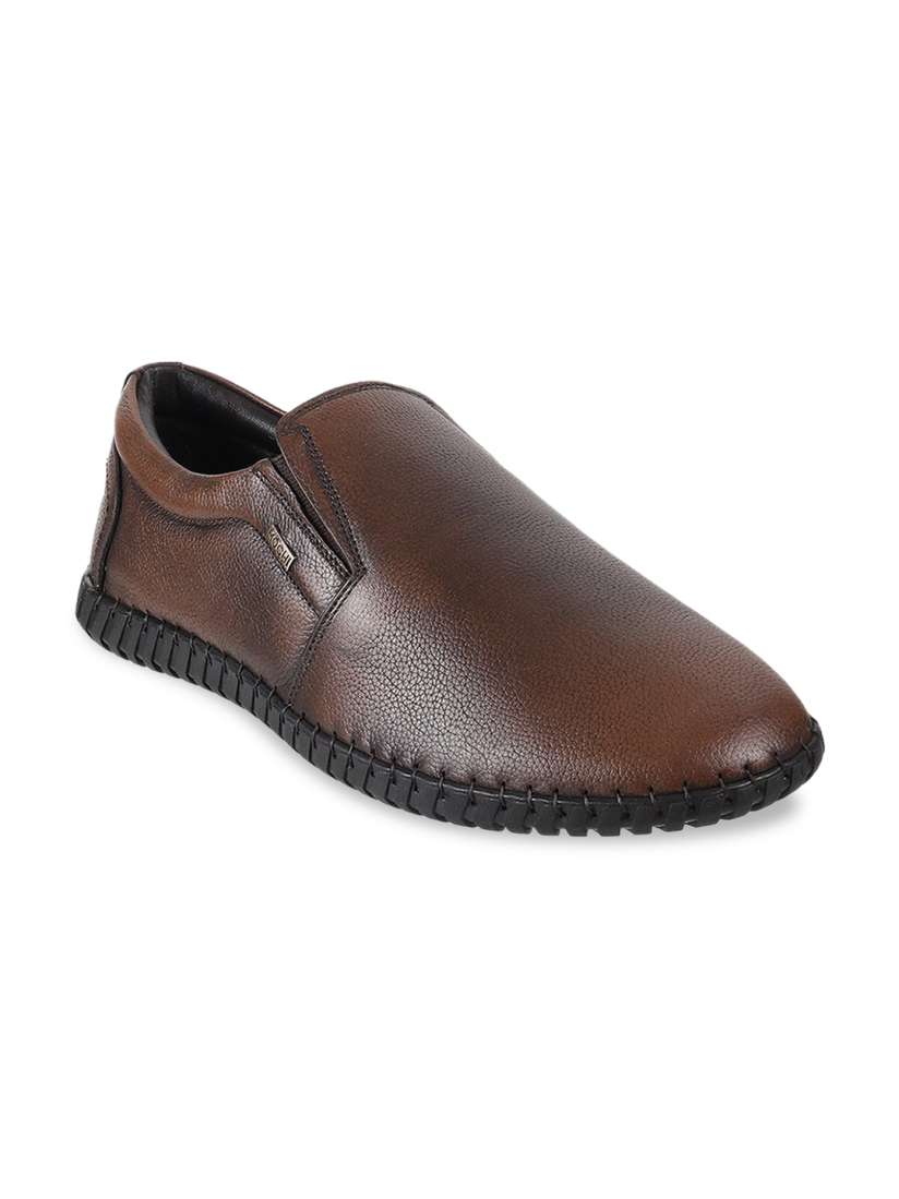 Buy Mochi Men Brown Colourblocked Leather Slip On Sneakers Casual Shoes for Men 17714242 Myntra