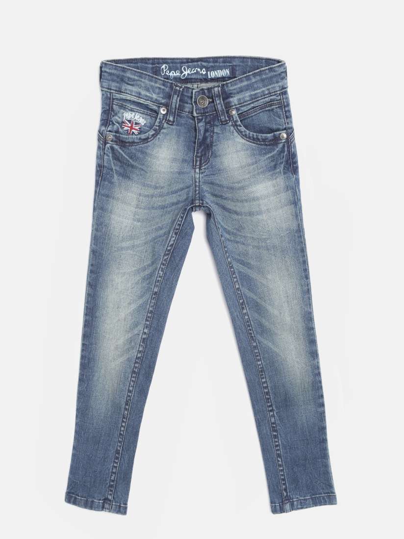 Buy Pepe Jeans Girls Blue Skinny Fit Mid Rise Clean Look Jeans Jeans for Girls 1771453 Myntra