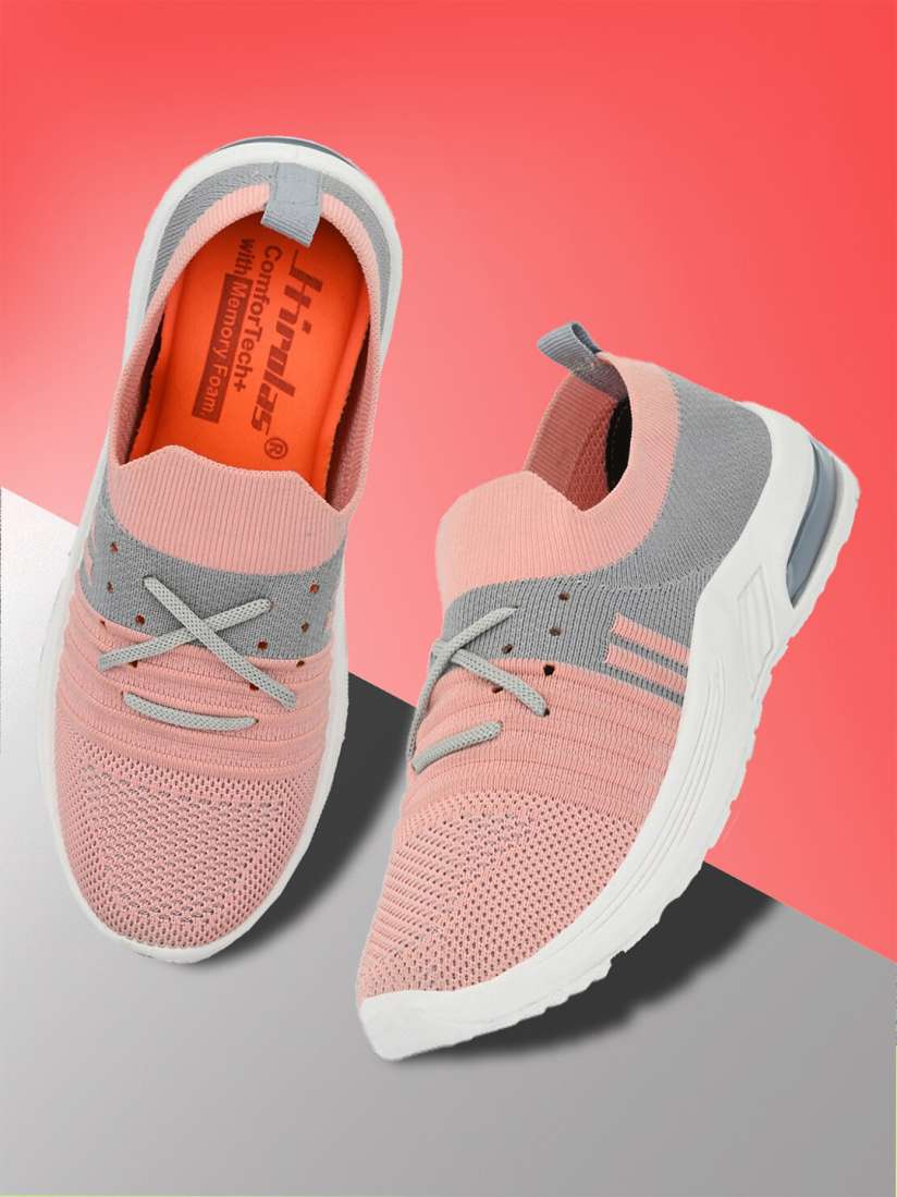 Buy HIROLAS Women Pink Mesh Flyknit Walking Shoes Sports Shoes for Women 17727898 Myntra