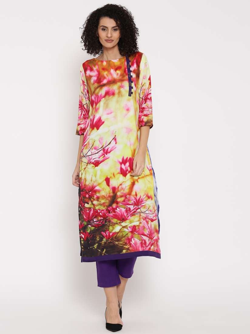 Buy Shree Women Multicoloured Printed Straight Kurta Kurtas for Women Myntra
