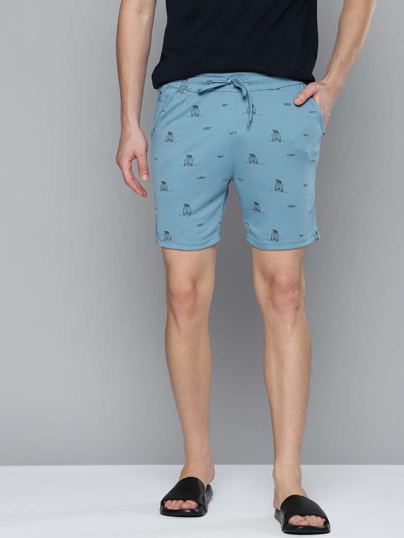 Buy Mast Harbour Men Blue Conversational Printed Lounge Shorts Lounge Shorts for Men 17741876 Myntra