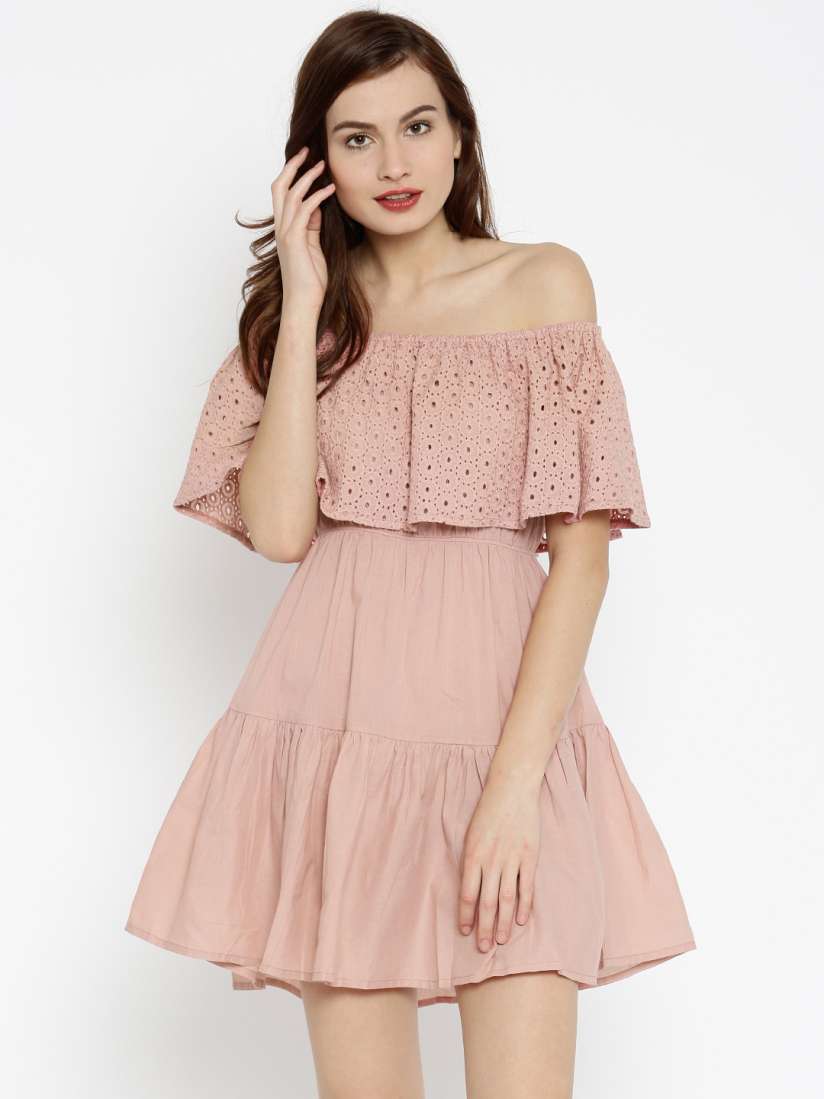 Myntra peach dress cheap