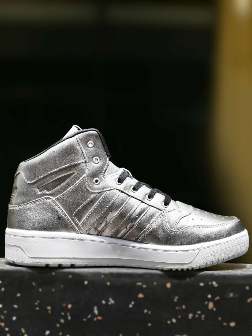 Buy ADIDAS Originals Women Silver Toned High Top M Attitude Sneakers Casual Shoes for Women 1775030 Myntra