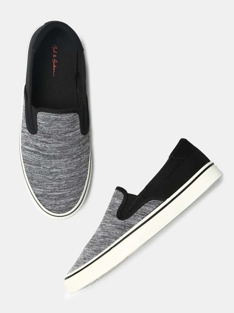 Buy Mast Harbour Men Grey Slip On Sneakers Casual Shoes for Men 1775842 Myntra