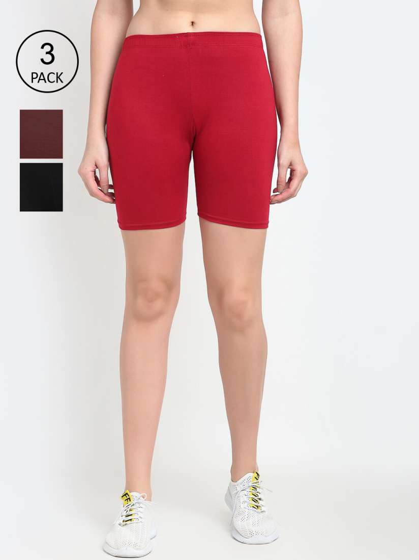 Womens red cycling shorts online