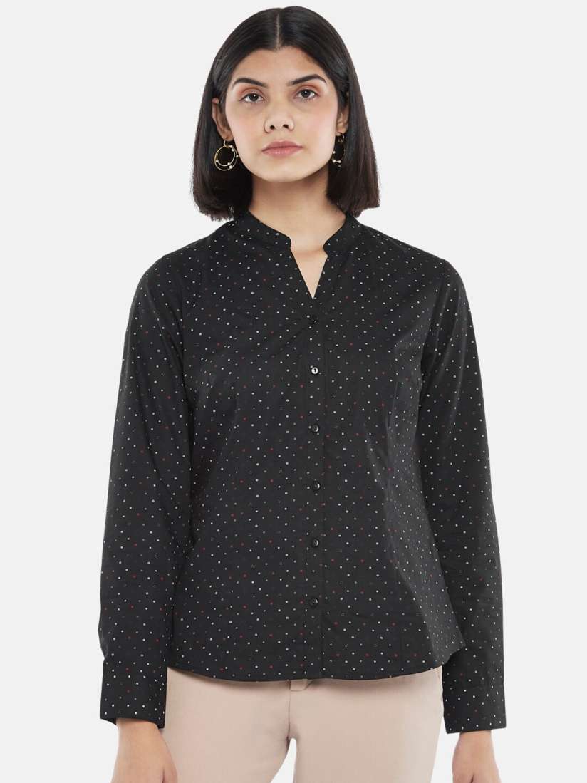 Buy Annabelle by Pantaloons Women Black Printed Formal Shirt Shirts for Women 17763594 Myntra