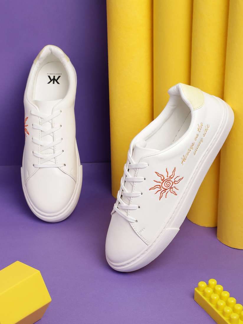 Buy Kook N Keech Women Sneakers with Woven Design Detail Casual Shoes for Women 17765252 Myntra