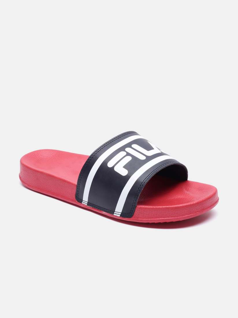 Buy FILA Men Black Red Printed Sliders Flip Flops for Men 17766336 Myntra