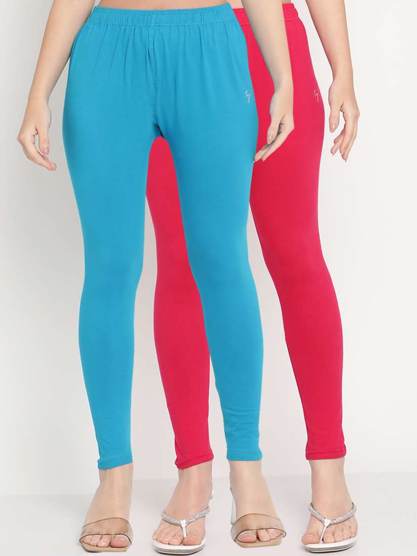 Buy TAG 7 Women Pack Of 2 Solid Comfort Fit Ankle Length Leggings Leggings for Women 17768322 Myntra