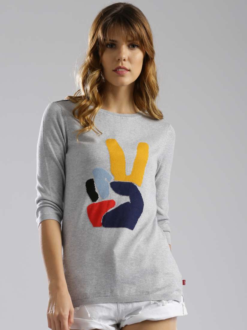 Levi's grey sweater cheap