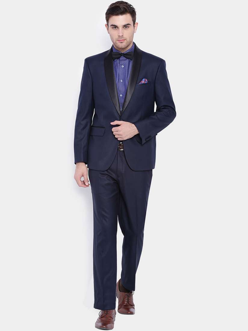 Buy SUITLTD Men Navy Slim Fit Party Suit Suits for Men 1778206 Myntra