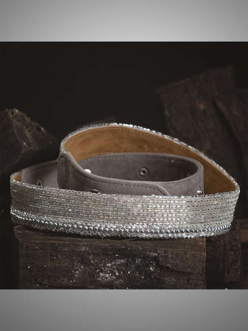 Silver embellished belt sale