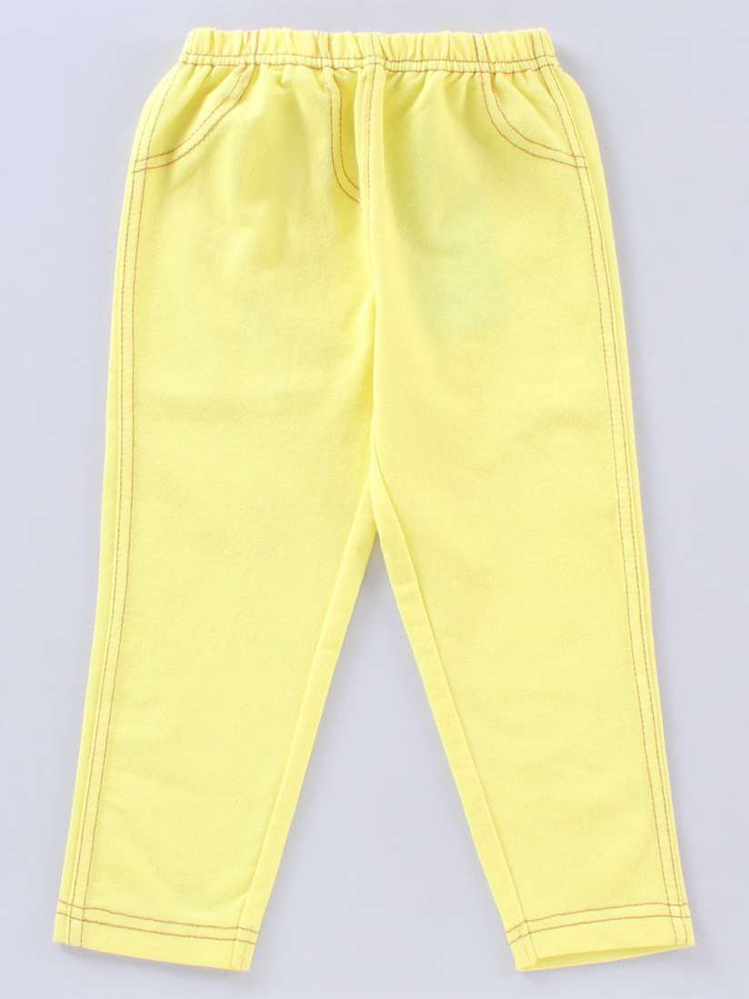 Buy JusCubs Girls Yellow Solid Cotton Skiiny Fit Denim Jeggings Jeggings for Girls 17791160 Myntra