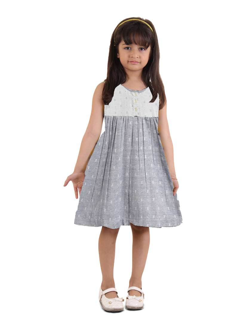 Buy Kids On Board Blue Woven Design A Line Pure Cotton Dress Dresses for Girls 17795756 Myntra