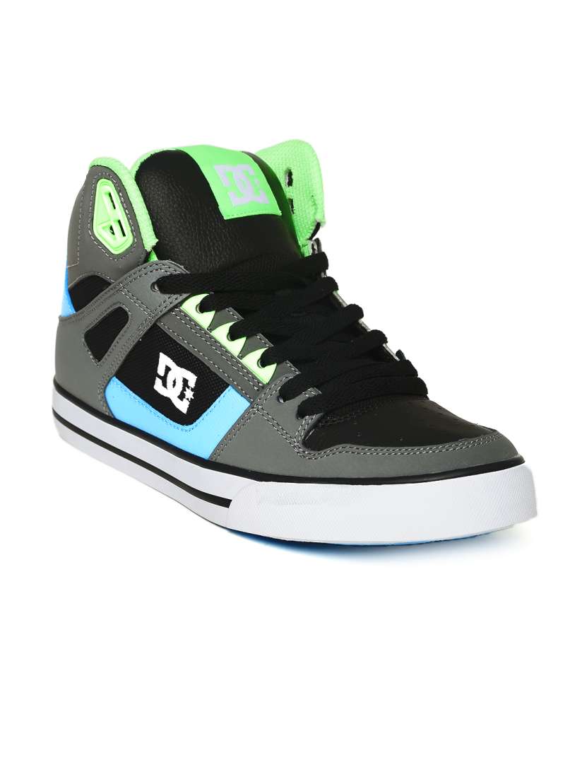 Buy DC Men Grey Colourblocked Leather Mid Top Sneakers Casual Shoes for Men 1779817 Myntra