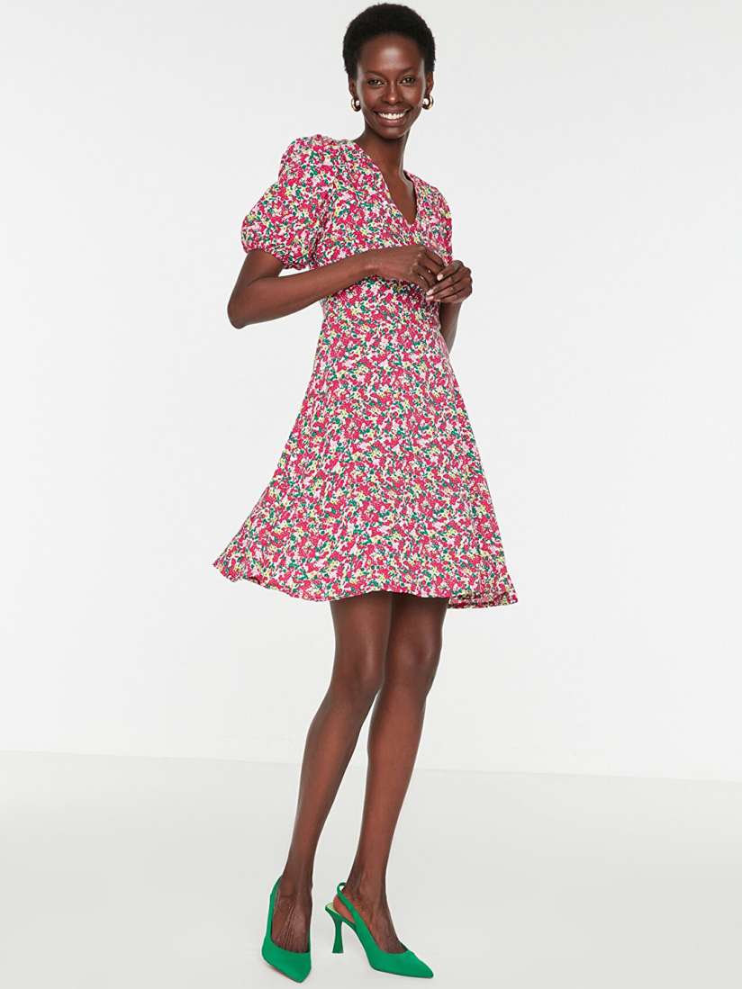 Magenta and green dress online