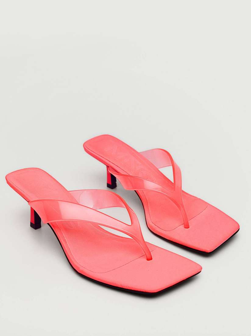 Buy MANGO Neon Pink Solid Sandals Heels for Women 17808878 Myntra