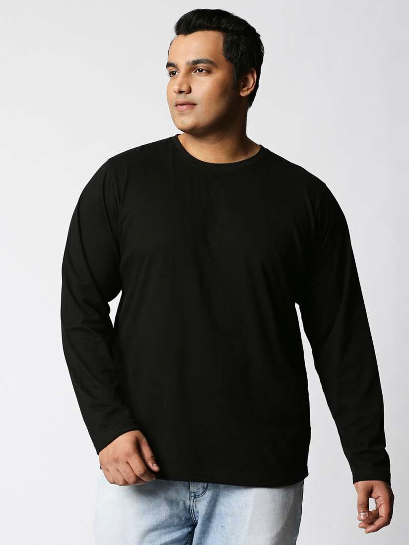 Buy Bewakoof Plus Size Men Black Full Sleeves T shirt Tshirts for Men 17809948 Myntra
