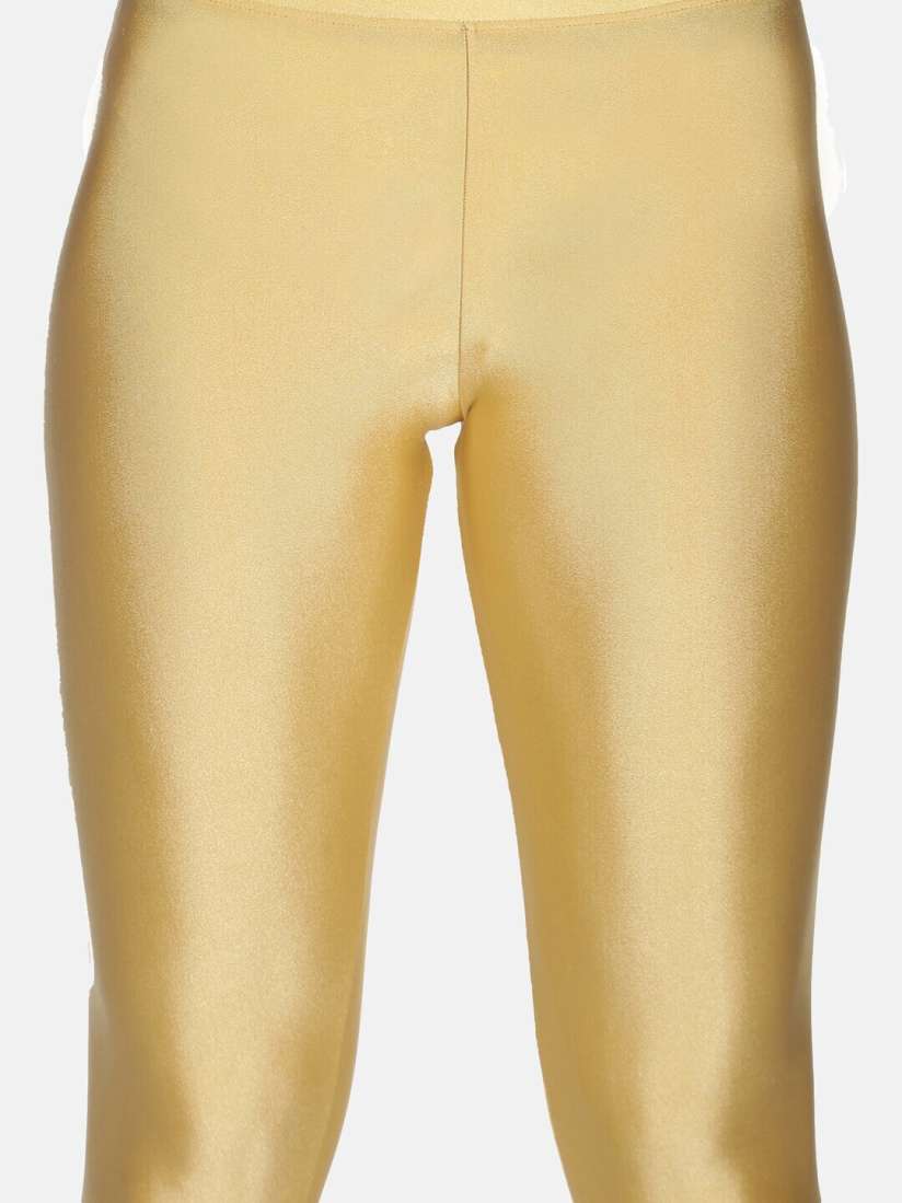 Buy TWIN BIRDS Women Gold Colored Solid Ankle Length Shimmer Leggings Leggings for Women 17811390 Myntra