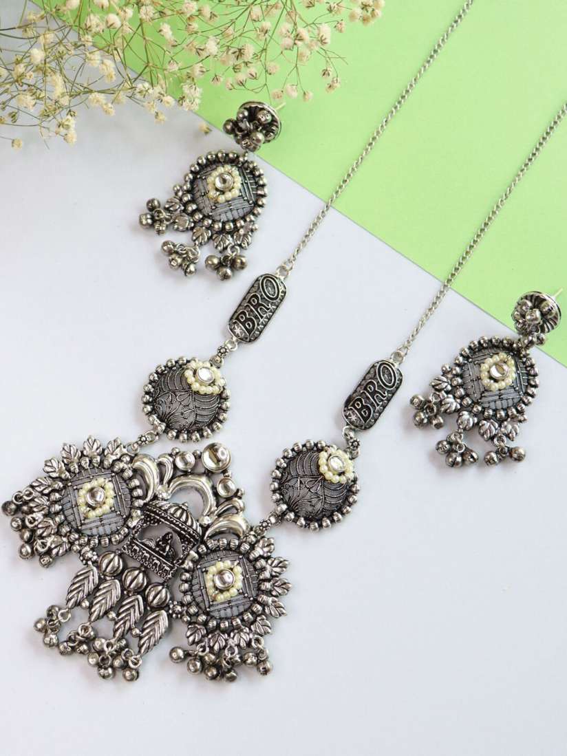 Myntra oxidised jewellery top