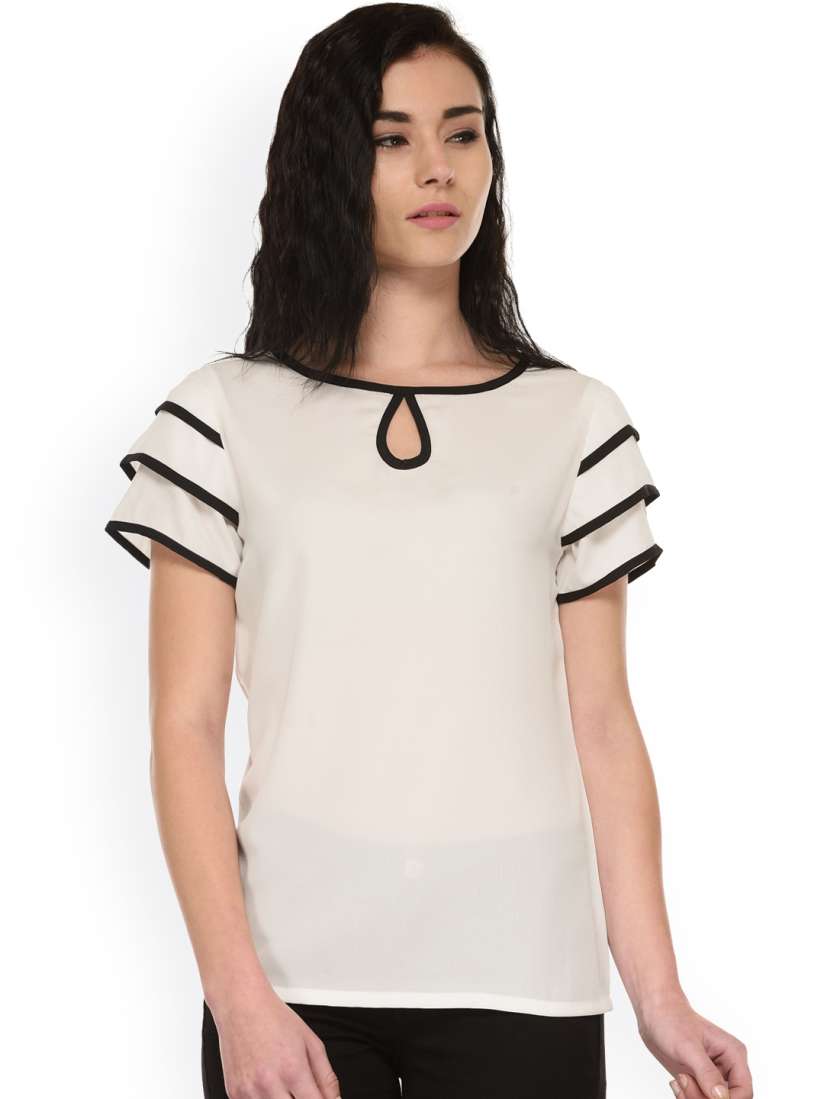 Buy Calgari White Top Tops for Women 1781972 Myntra