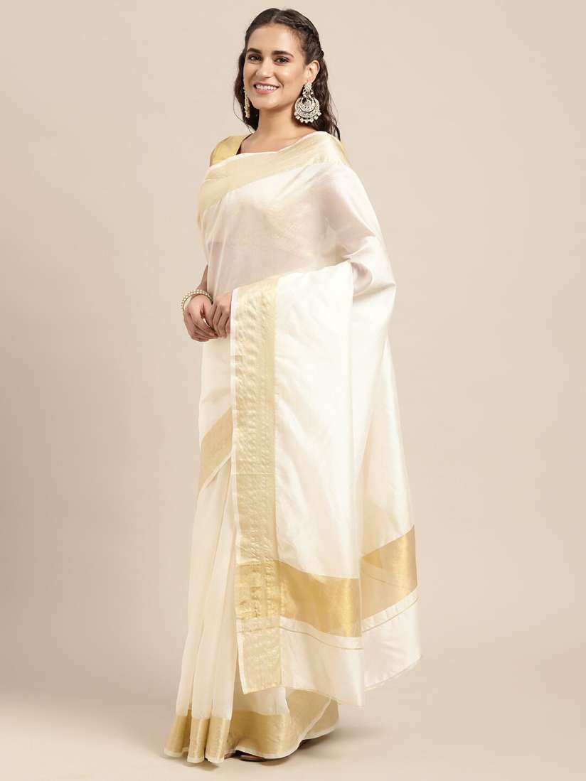 Myntra golden saree online
