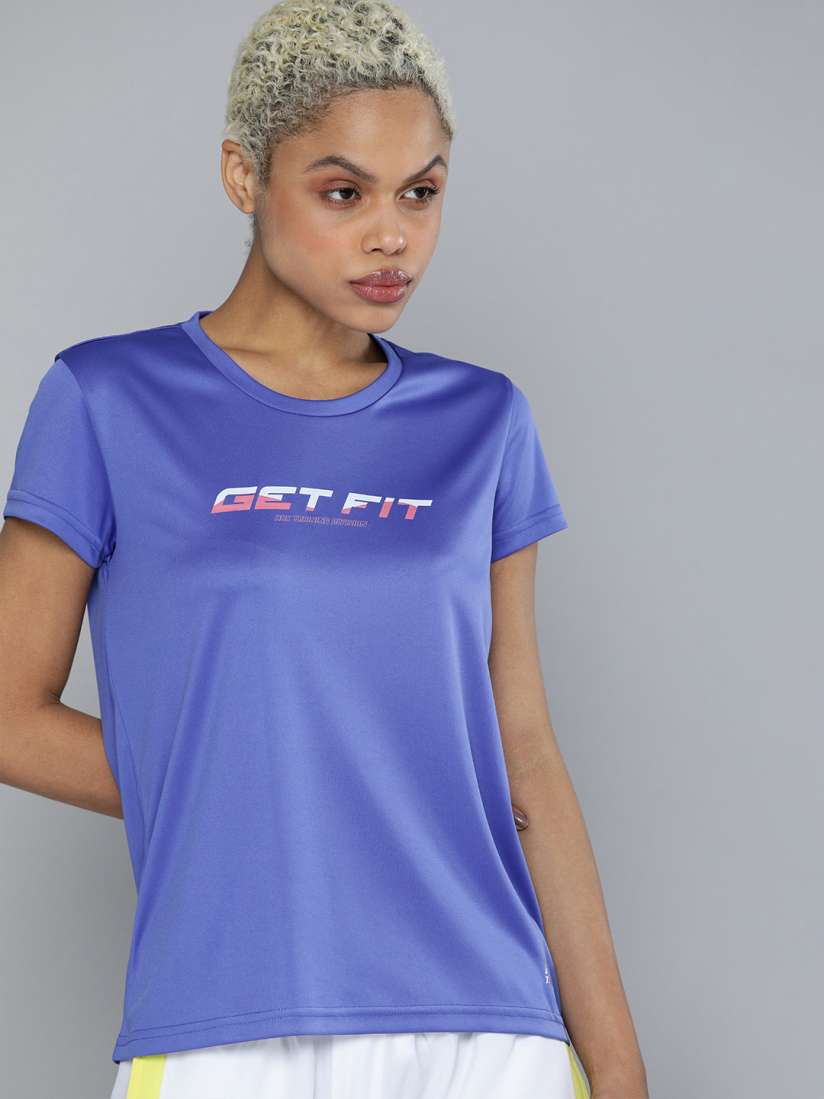 Buy HRX By Hrithik Roshan Training Women SATIN SKY Rapid Dry Brand Carrier Tshirts Tshirts for Women 17860778 Myntra