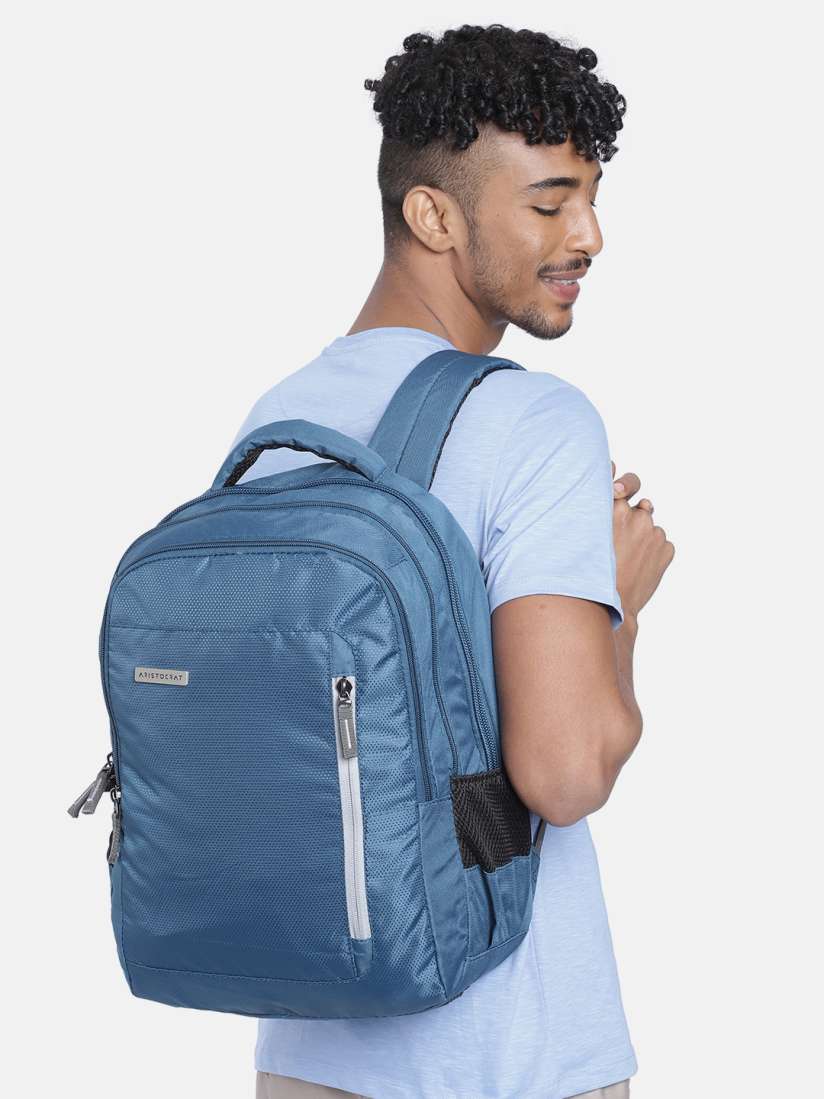 Buy Aristocrat Unisex Blue Self Design Backpack Backpacks for Unisex 17865242 Myntra