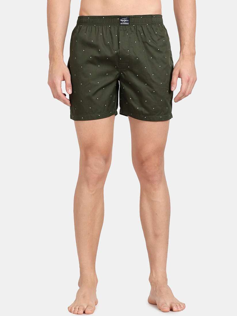 Buy Pepe Jeans Men Green White Printed Pure Cotton Boxers PPS01 Boxers for Men 17871506 Myntra