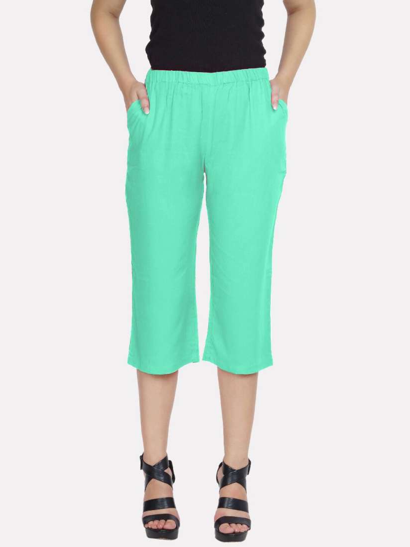 Plus size turquoise capris deals
