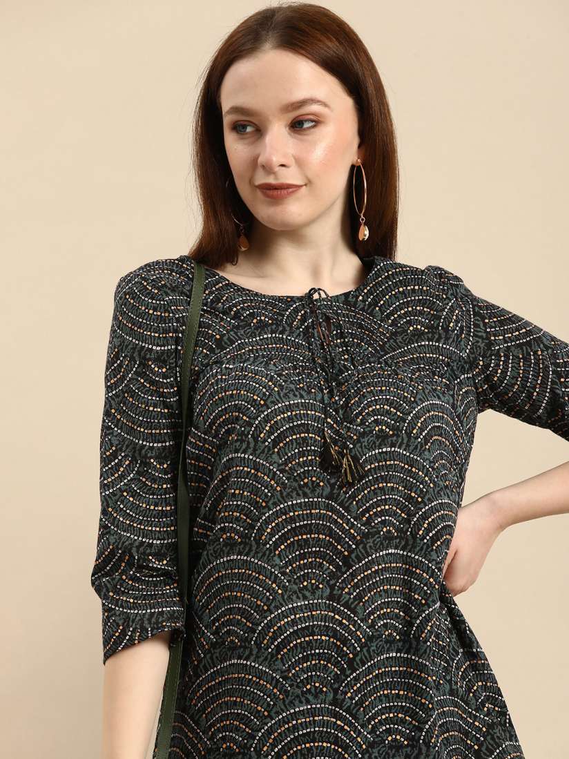 Black kurtis myntra new arrivals
