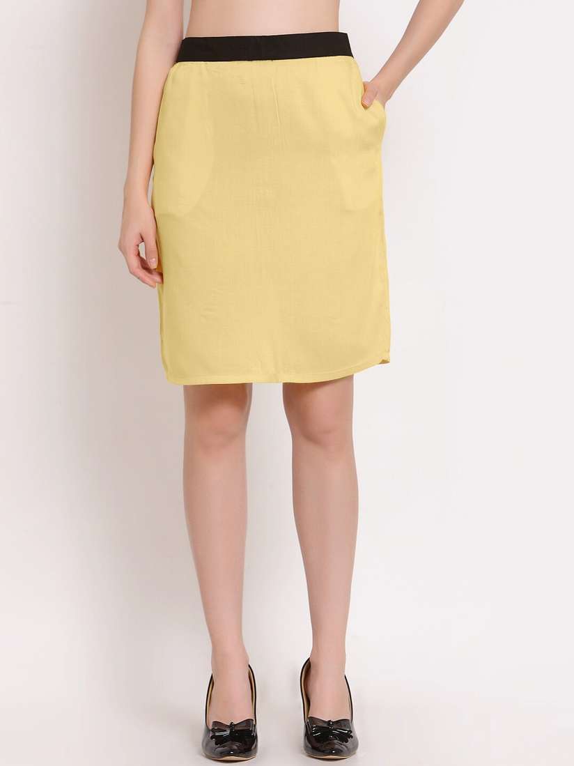 Plus Size Womens Yellow Pencil Skirt Buy PATRORNA Women Plus Size