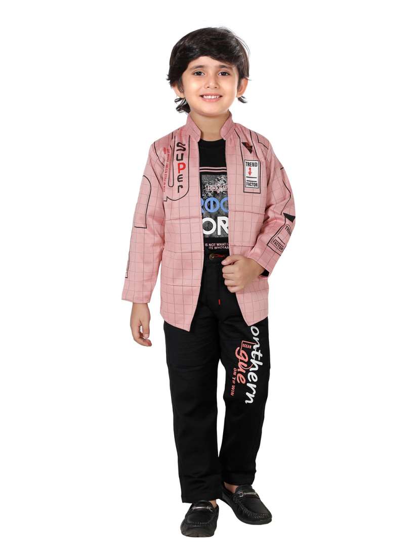 Buy DKGF FASHION Boys Pink Black Printed 3 Piece Clothing Set Clothing Set for Boys 17905406 Myntra