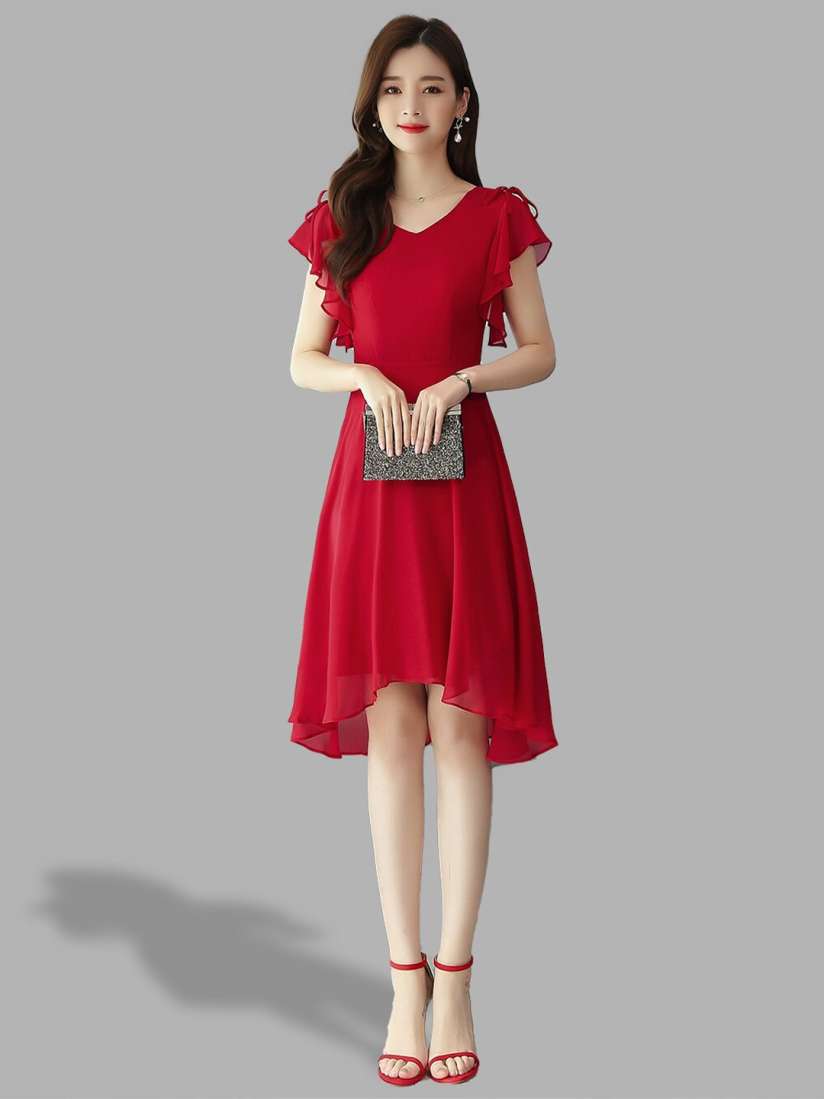 Myntra red dress shop