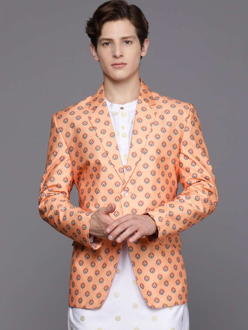 Blazer orange colour shop