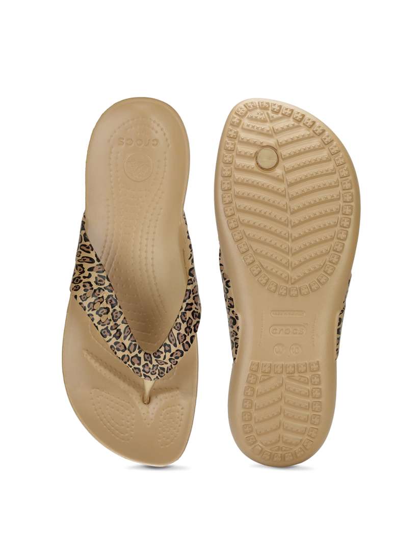 Buy Crocs Kadee Women Brown Animal Print Flip Flops Flip Flops for Women 1791275 Myntra