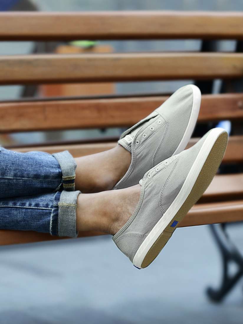 Buy Keds Women Grey Chillax Seasonal Solid Slip On Sneakers Casual Shoes for Women 1791516 Myntra