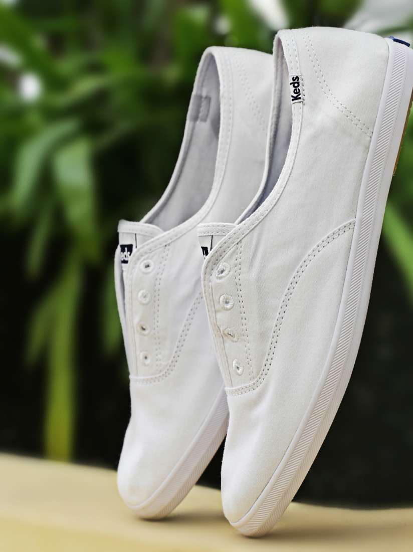 Buy Keds Women White Chillax Seasonal Solid Slip On Sneakers Casual Shoes for Women 1791525 Myntra
