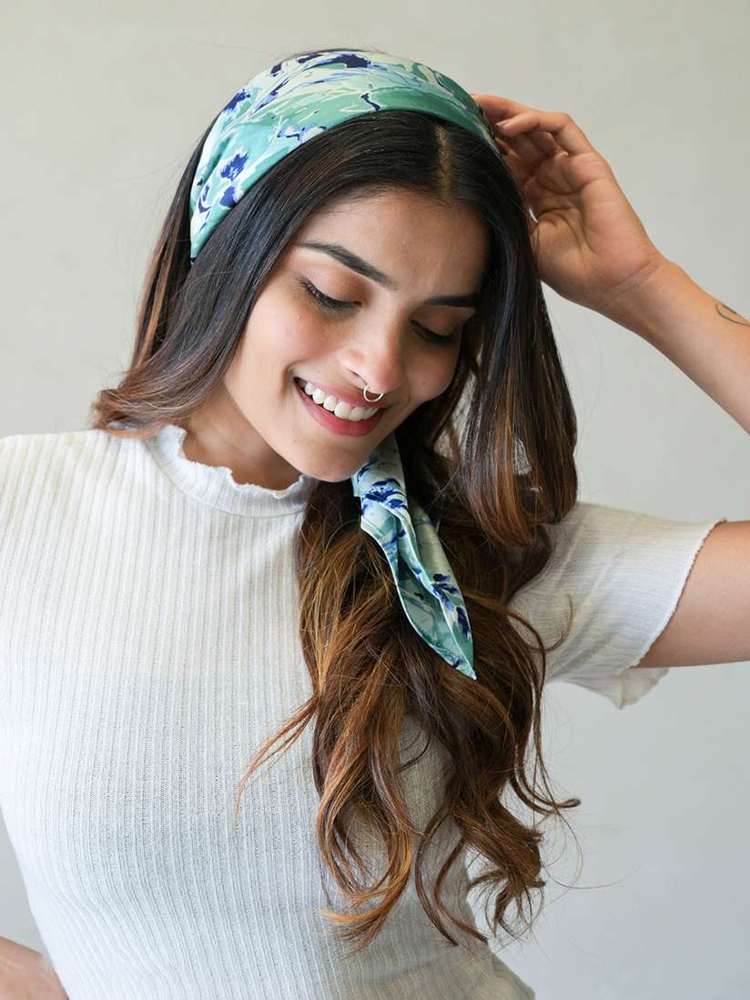 Woman White Head Bandana Bandana Scarf Headband Women