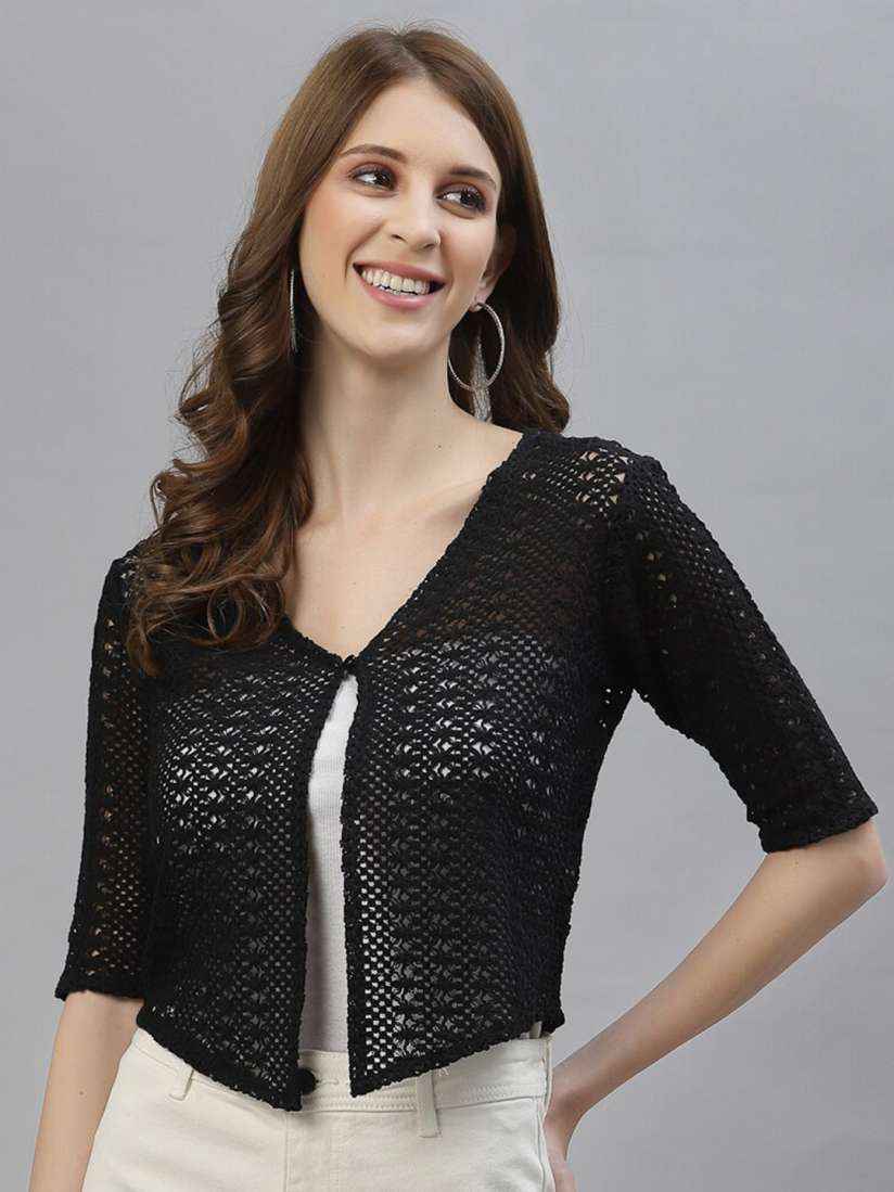 Black shrug myntra shop