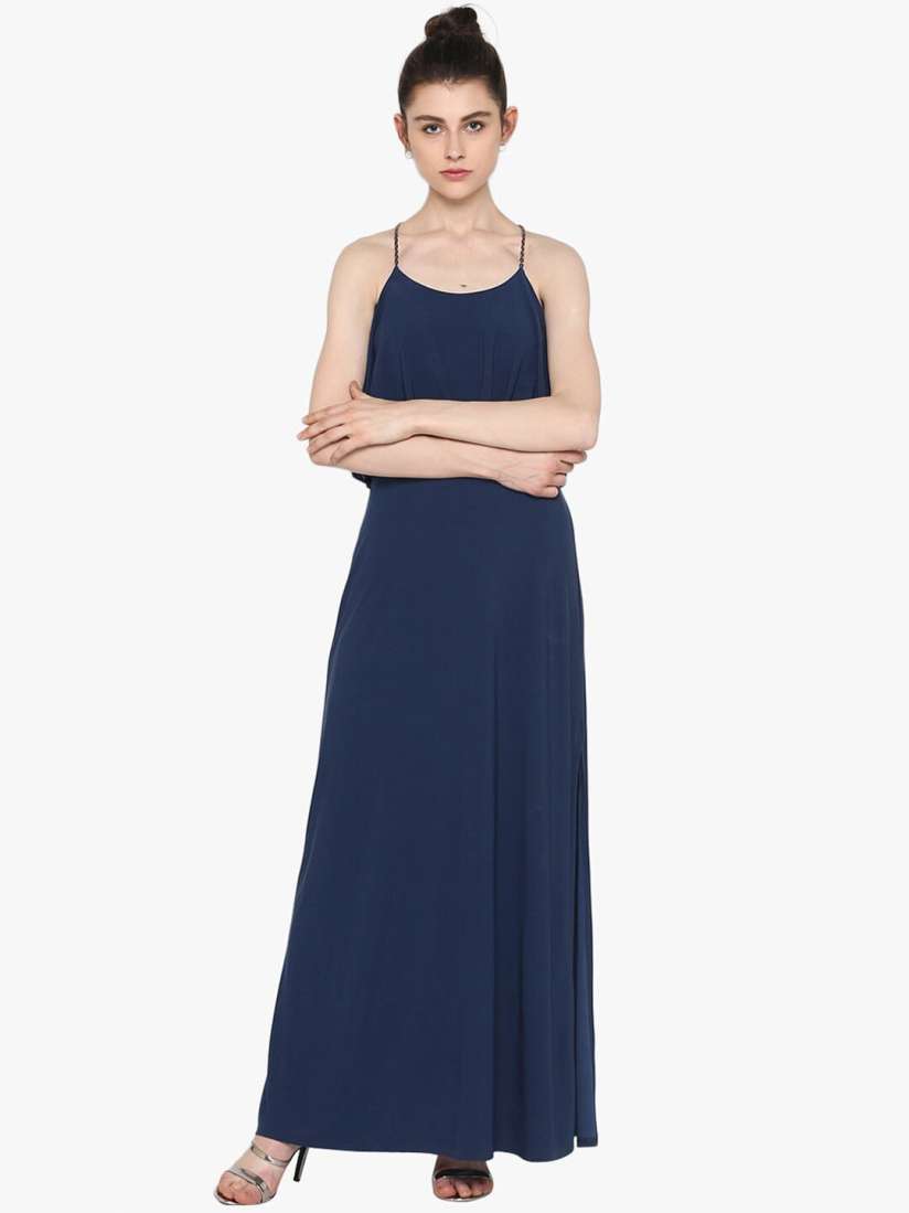 Buy Kazo Blue Maxi Dress Dresses for Women 17924672 Myntra