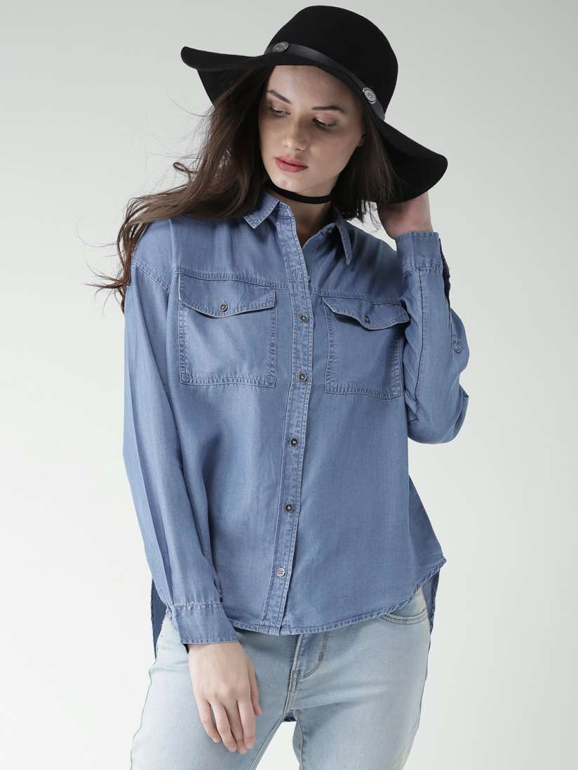 Denim shirt for womens forever 21 outlet