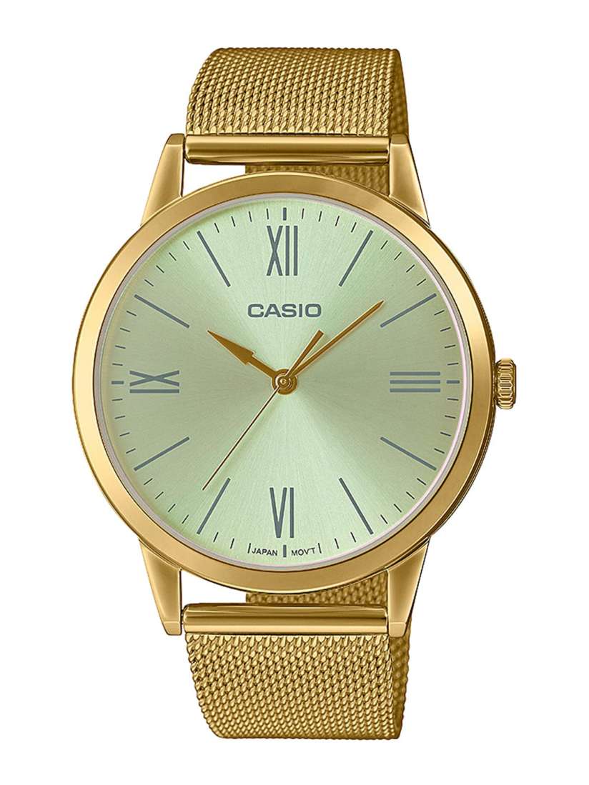Buy CASIO Men Silver Toned Dial Gold Plated Stainless Steel Bracelet Style Straps Analogue Watch Watches for Men 17935884 Myntra