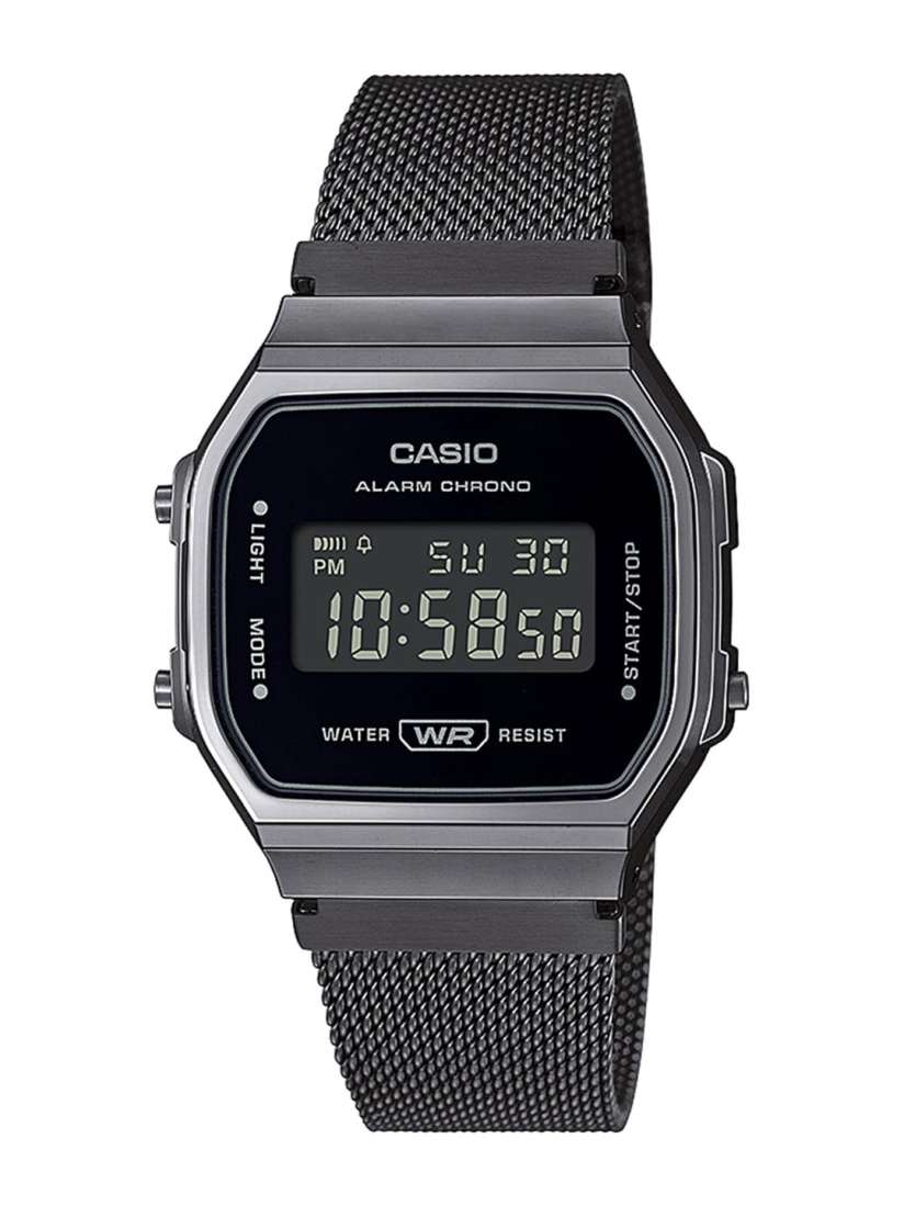 Buy CASIO Vintage A168WEMB 1BDF Black Digital Dial Silver Stainless Steel Band D259 Watches for Unisex 17935950 Myntra